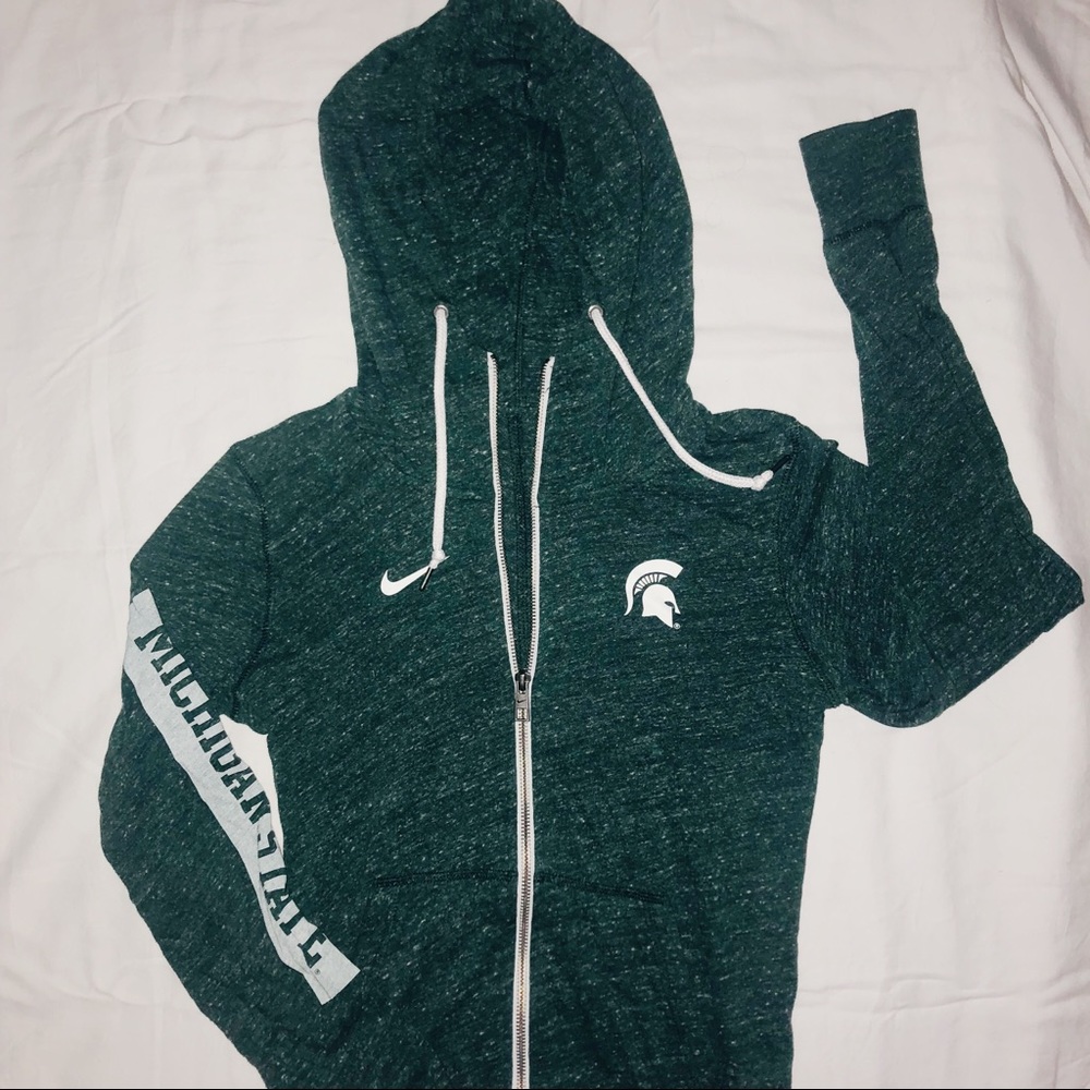 MSU Spartans Nike fitted zip up hoodie/jacket